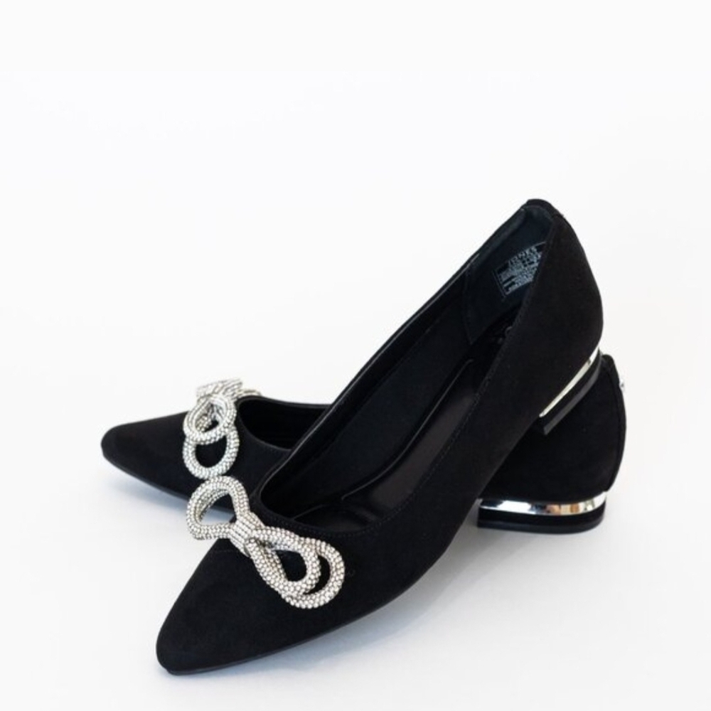 Jones New York Black Flats with Silver Detailing - Picture 1 of 12